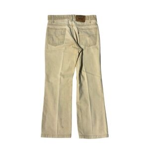Vintage Levis 517 Bootcut Pants Mens 33x30 Tan Khaki Flared USA Made Y2K Jeans